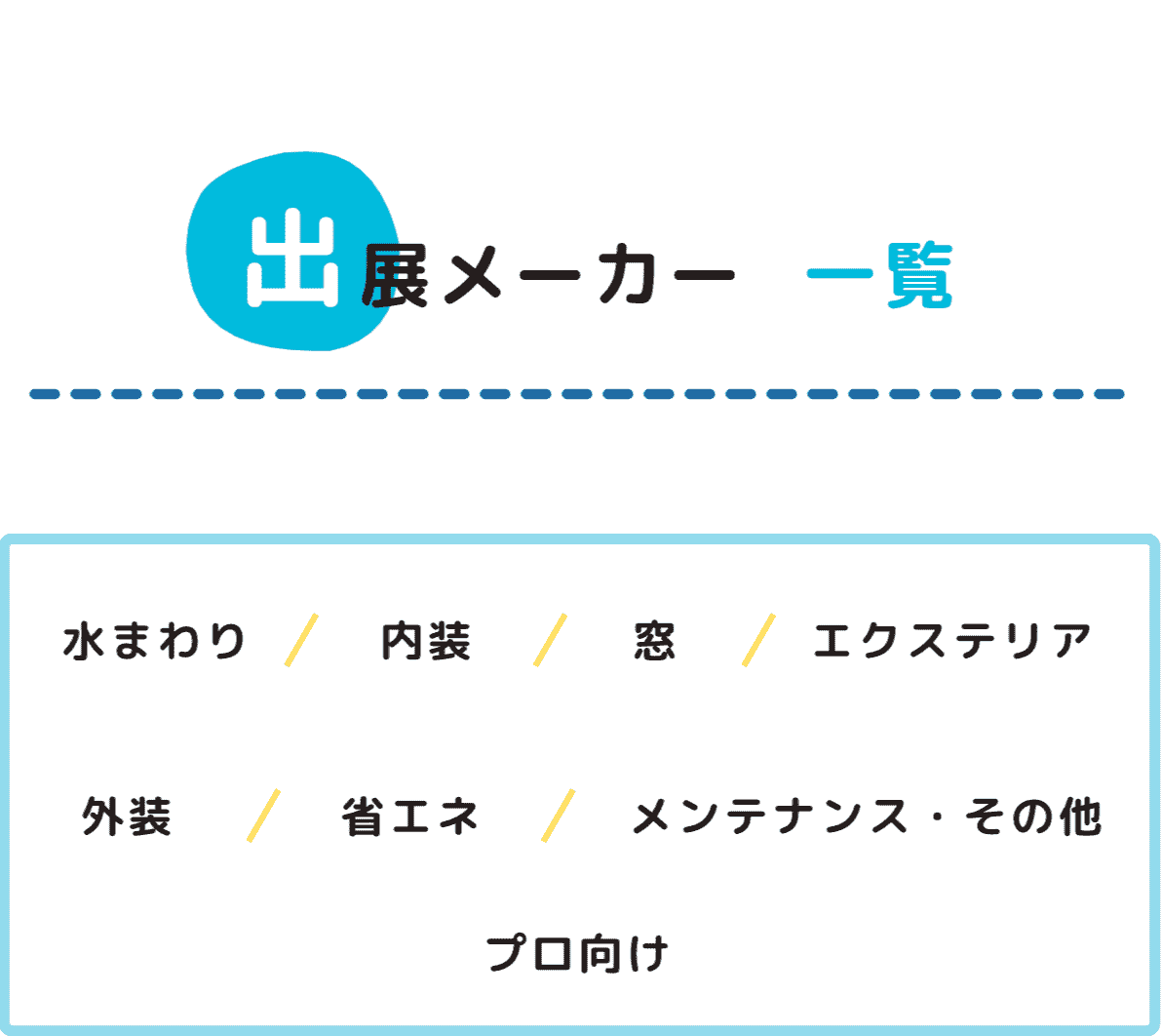 出展メーカー一覧