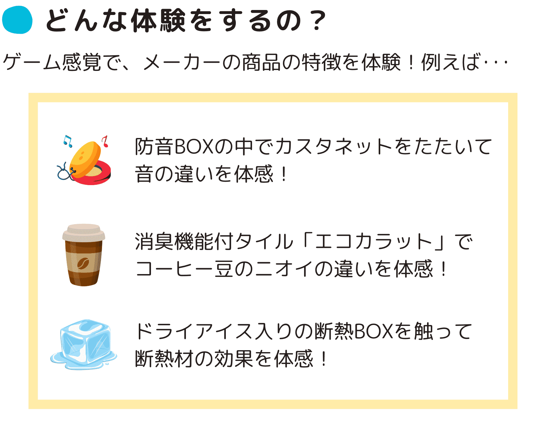 どんな体験をするの？